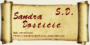 Sandra Dostičić vizit kartica